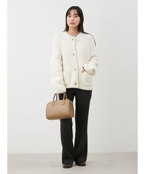 金釦ムートンライクボアニットカーディガン 金釦ムートンライクボアニットカーディガン（カーディガン/ボレロ