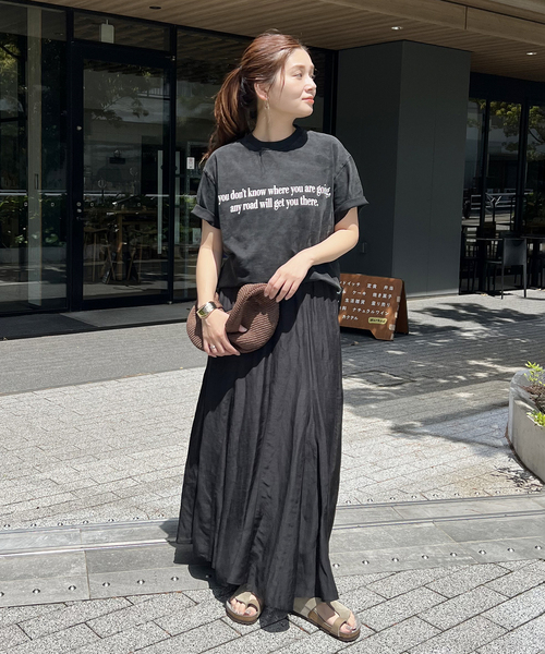 HANDTEX(ハンドテックス)の「《追加2》【HANDTEX/ハンドテックス】プリントロゴT(Tシャツ/カットソー・レディース・ブラック/ホワイト/チャコールグレー・FREE)」の12枚目の写真