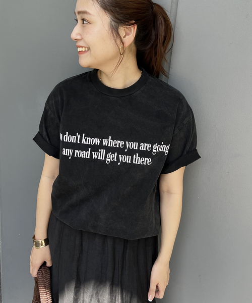 HANDTEX(ハンドテックス)の「《追加2》【HANDTEX/ハンドテックス】プリントロゴT(Tシャツ/カットソー・レディース・ブラック/ホワイト/チャコールグレー・FREE)」の13枚目の写真