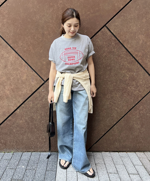 HANDTEX(ハンドテックス)の「《追加2》【HANDTEX/ハンドテックス】プリントロゴT(Tシャツ/カットソー・レディース・ブラック/ホワイト/チャコールグレー・FREE)」の17枚目の写真