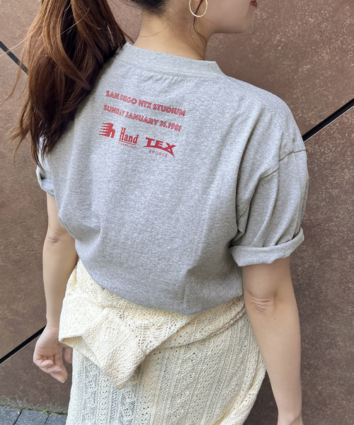 HANDTEX(ハンドテックス)の「《追加2》【HANDTEX/ハンドテックス】プリントロゴT(Tシャツ/カットソー・レディース・ブラック/ホワイト/チャコールグレー・FREE)」の20枚目の写真