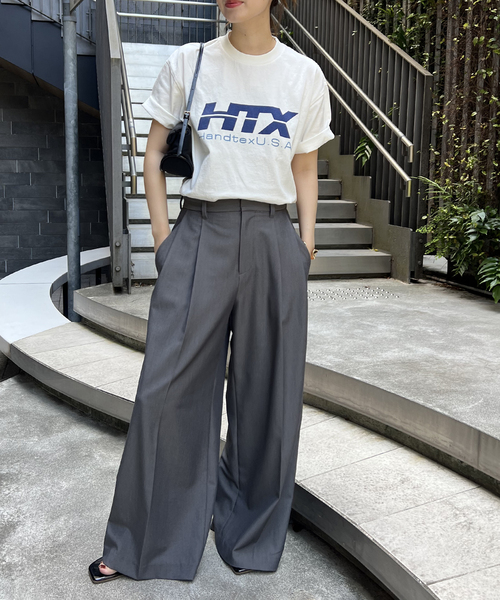 HANDTEX(ハンドテックス)の「《追加2》【HANDTEX/ハンドテックス】プリントロゴT(Tシャツ/カットソー・レディース・ブラック/ホワイト/チャコールグレー・FREE)」の21枚目の写真