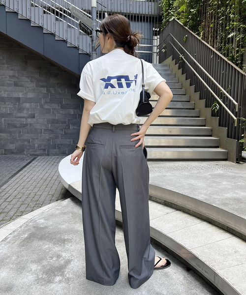 HANDTEX(ハンドテックス)の「《追加2》【HANDTEX/ハンドテックス】プリントロゴT(Tシャツ/カットソー・レディース・ブラック/ホワイト/チャコールグレー・FREE)」の22枚目の写真