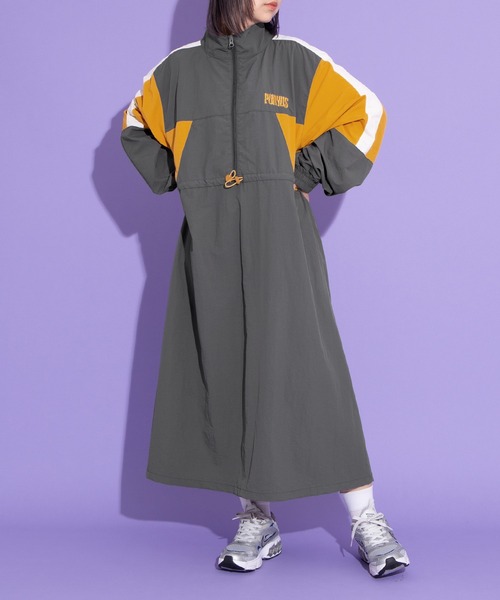 PUNYUS（プニュズ）の「切り替えナイロンワンピース（ワンピース・レディース・ブラック/パープル/グレー・3/2/1/4）」の10枚目の写真