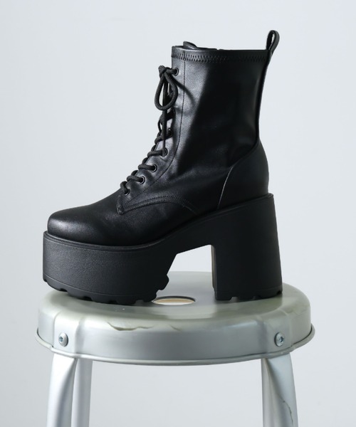 美品　BCYMブーツS 22.5 ストレッチニーハイブーツ