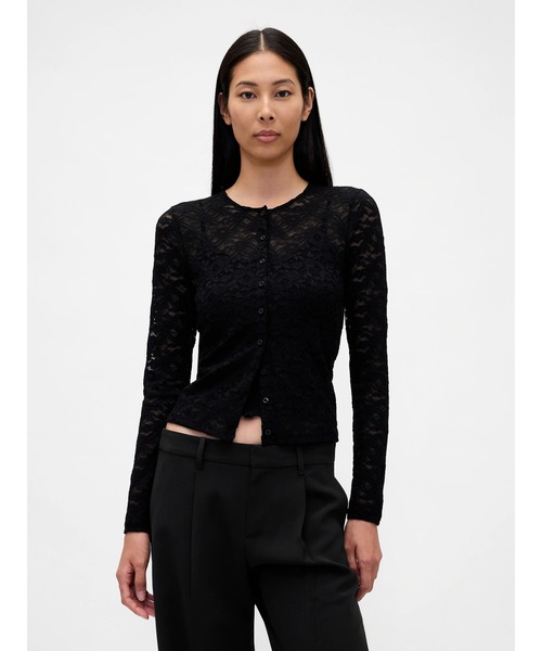 ブラック レースカーディガン 13-15 コカ coca レースカーディガン （Black） -ファッション通販