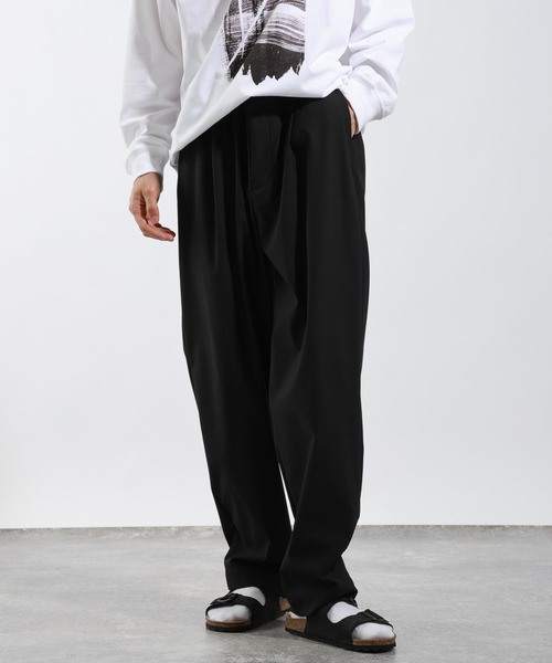 BAYFLOW（ベイフロー）の「【WONDER SHAPE(ワンダーシェイプ)】ワンタックトラウザー（スラックス・メンズ・ブラック/カーキ/チャコールグレー・SMALL/LARGE/MEDIUM）」の11枚目の写真