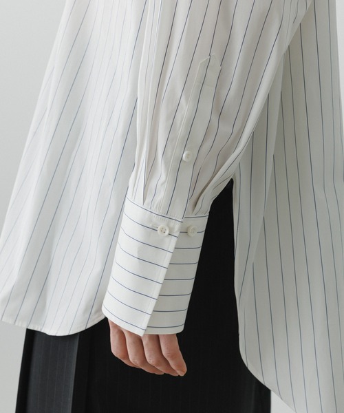 ADAM ET ROPE'(アダムエロペ)の「【EMOELLE】オーバーサイズシャツ(シャツ/ブラウス・レディース・ホワイト系その他2/サックスブルー・FREE)」の12枚目の写真