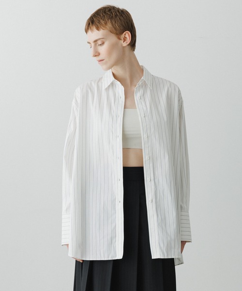 ADAM ET ROPE'(アダムエロペ)の「【EMOELLE】オーバーサイズシャツ(シャツ/ブラウス・レディース・ホワイト系その他2/サックスブルー・FREE)」の13枚目の写真