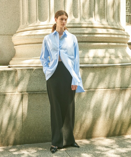 ADAM ET ROPE'(アダムエロペ)の「【EMOELLE】オーバーサイズシャツ(シャツ/ブラウス・レディース・ホワイト系その他2/サックスブルー・FREE)」の17枚目の写真