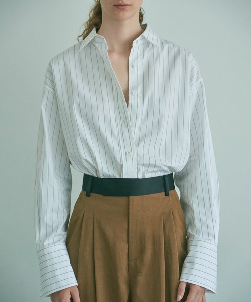 ADAM ET ROPE'(アダムエロペ)の「【EMOELLE】オーバーサイズシャツ(シャツ/ブラウス・レディース・ホワイト系その他2/サックスブルー・FREE)」の19枚目の写真