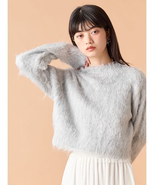 LILY BROWN（リリーブラウン）の「ラメシャギーニットプルオーバー（ニット/セーター・レディース・ミント/グレー/クリーム/ピンク・F）」の2枚目の写真