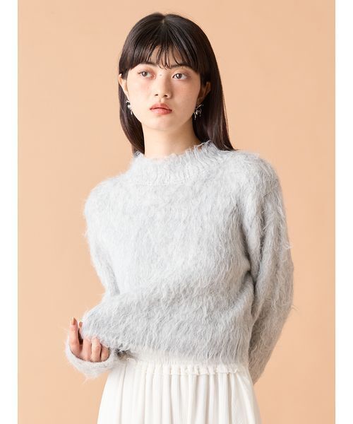 LILY BROWN（リリーブラウン）の「ラメシャギーニットプルオーバー（ニット/セーター・レディース・ミント/グレー/クリーム/ピンク・F）」の6枚目の写真