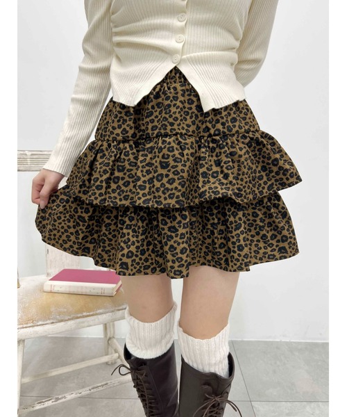 PHILLY（フィリー）の「レオパードミニティアードスカート（スカート・レディース・ブラウン/ベージュ・FREE）」の10枚目の写真