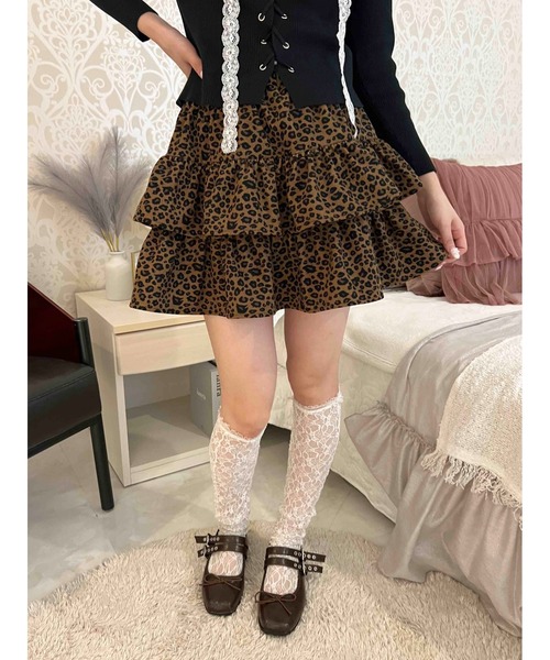 PHILLY（フィリー）の「レオパードミニティアードスカート（スカート・レディース・ブラウン/ベージュ・FREE）」の7枚目の写真