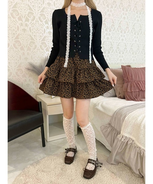 PHILLY（フィリー）の「レオパードミニティアードスカート（スカート・レディース・ブラウン/ベージュ・FREE）」の8枚目の写真