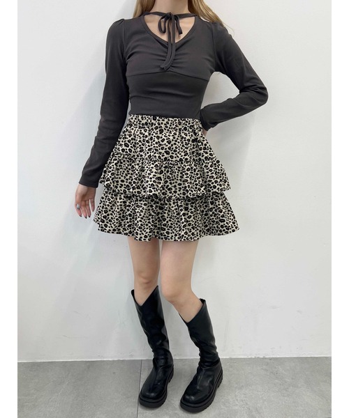 PHILLY（フィリー）の「レオパードミニティアードスカート（スカート・レディース・ブラウン/ベージュ・FREE）」の19枚目の写真