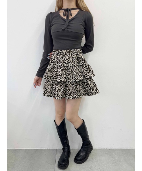 PHILLY（フィリー）の「レオパードミニティアードスカート（スカート・レディース・ブラウン/ベージュ・FREE）」の21枚目の写真