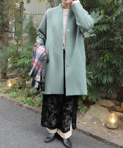 ウールシャギー ボトルネックコート（その他アウター）｜NOMBRE IMPAIR