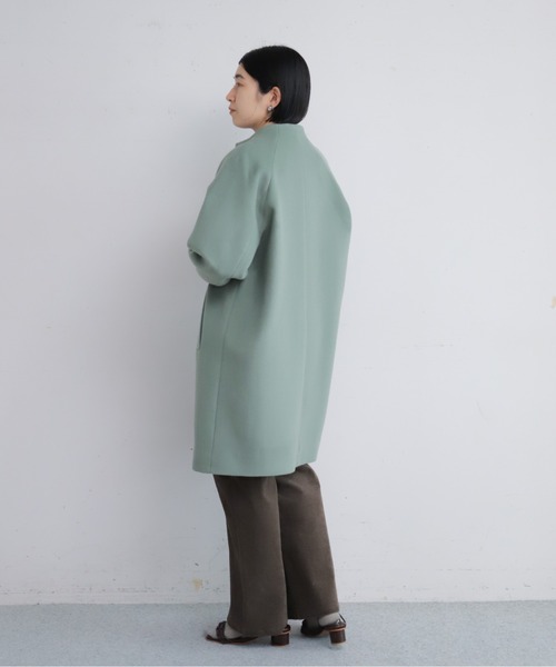 NOMBRE IMPAIR(ノンブルアンペール)の「ウールシャギー ボトルネックコート(その他アウター・レディース・グリーン/ピンク/ブルー・FREE)」の9枚目の写真