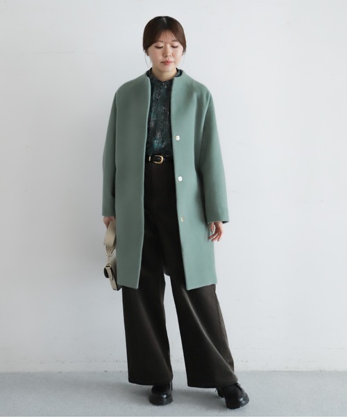 ウールシャギー ボトルネックコート（その他アウター）｜NOMBRE IMPAIR