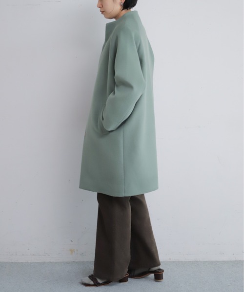 NOMBRE IMPAIR(ノンブルアンペール)の「ウールシャギー ボトルネックコート(その他アウター・レディース・グリーン/ピンク/ブルー・FREE)」の15枚目の写真