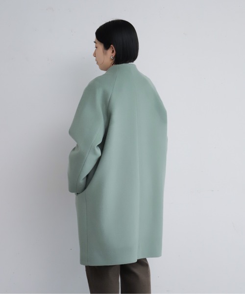 NOMBRE IMPAIR(ノンブルアンペール)の「ウールシャギー ボトルネックコート(その他アウター・レディース・グリーン/ピンク/ブルー・FREE)」の13枚目の写真