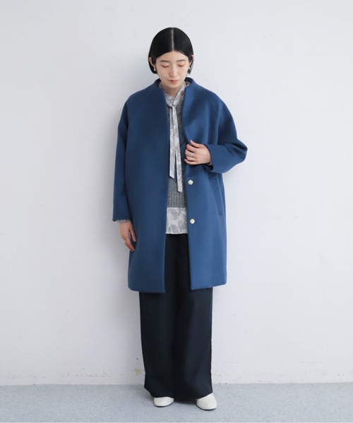 NOMBRE IMPAIR(ノンブルアンペール)の「ウールシャギー ボトルネックコート(その他アウター・レディース・グリーン/ピンク/ブルー・FREE)」の21枚目の写真