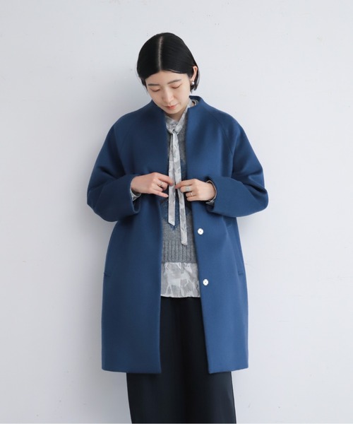 NOMBRE IMPAIR(ノンブルアンペール)の「ウールシャギー ボトルネックコート(その他アウター・レディース・グリーン/ピンク/ブルー・FREE)」の16枚目の写真