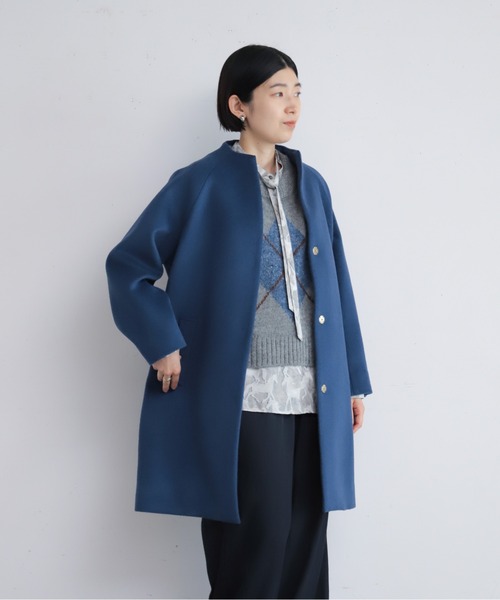 NOMBRE IMPAIR(ノンブルアンペール)の「ウールシャギー ボトルネックコート(その他アウター・レディース・グリーン/ピンク/ブルー・FREE)」の18枚目の写真