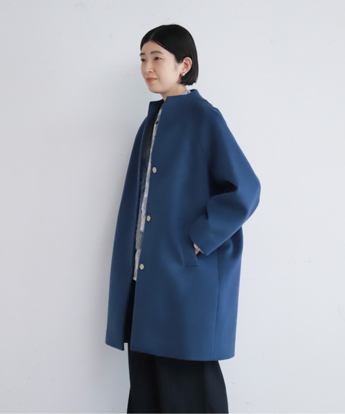 NOMBRE IMPAIR(ノンブルアンペール)の「ウールシャギー ボトルネックコート(その他アウター・レディース・グリーン/ピンク/ブルー・FREE)」の17枚目の写真