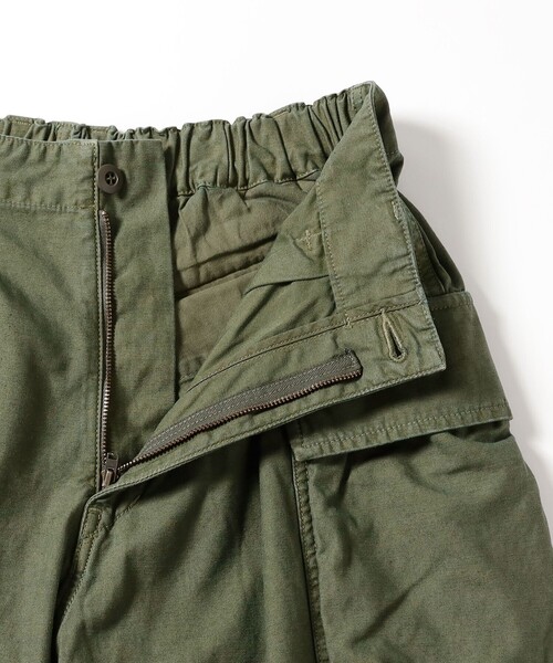 sage de cret（サージュデクレ）の「sage de cret / Cotton Linen バックサテン ペグトップ ワンタックカーゴパンツ（カーゴパンツ・メンズ・オリーブ・S/M/L）」の4枚目の写真