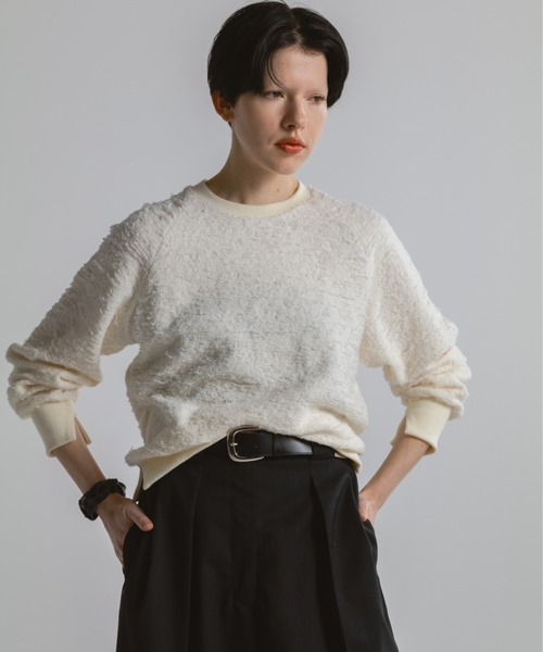 PILE JAQUARED PULLOVER（Tシャツ/カットソー）｜CINOH（チノ