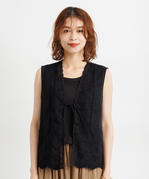セール】刺繍レースジレ（ベスト）｜studio CLIP（スタディオクリップ
