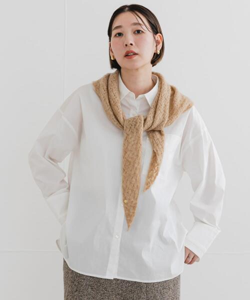 F by ROSSO（エフバイロッソ）の「F by ROSSO　イージーケアオーバーシャツ（シャツ/ブラウス・レディース・ブルー/オフホワイト/ブルー系その他/ピンク・FREE）」の18枚目の写真