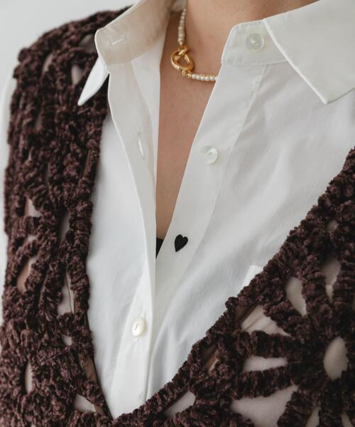 F by ROSSO（エフバイロッソ）の「F by ROSSO　イージーケアオーバーシャツ（シャツ/ブラウス・レディース・ブルー/オフホワイト/ブルー系その他/ピンク・FREE）」の21枚目の写真