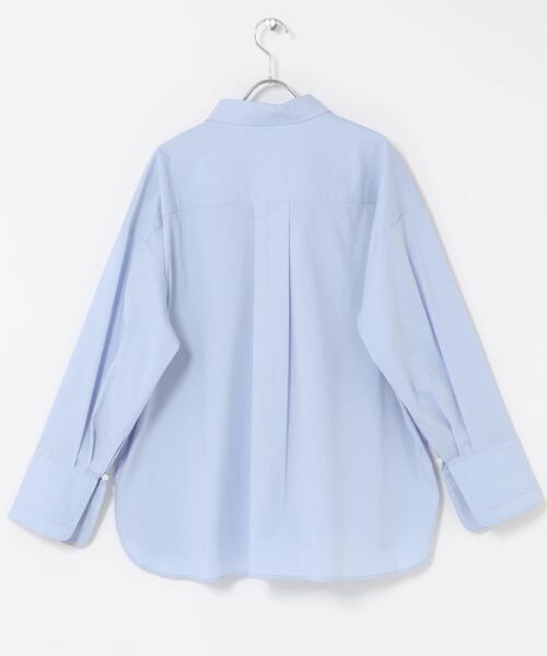 F by ROSSO（エフバイロッソ）の「F by ROSSO　イージーケアオーバーシャツ（シャツ/ブラウス・レディース・ブルー/オフホワイト/ブルー系その他/ピンク・FREE）」の6枚目の写真