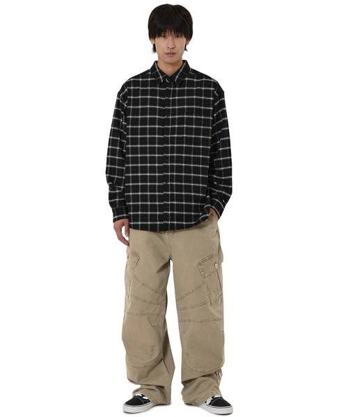 OY(オーワイ)の「『OY/オーワイ』HEAVY CHECK SHIRT/ヘビー チェックシャツ(シャツ/ブラウス・レディース・ブラック/グレー・M/L)」の7枚目の写真