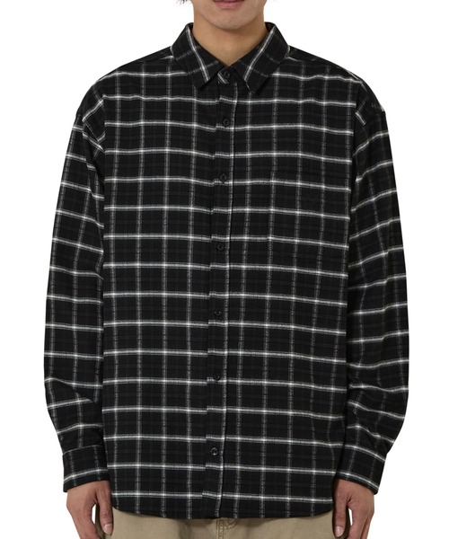 OY(オーワイ)の「『OY/オーワイ』HEAVY CHECK SHIRT/ヘビー チェックシャツ(シャツ/ブラウス・レディース・ブラック/グレー・M/L)」の3枚目の写真