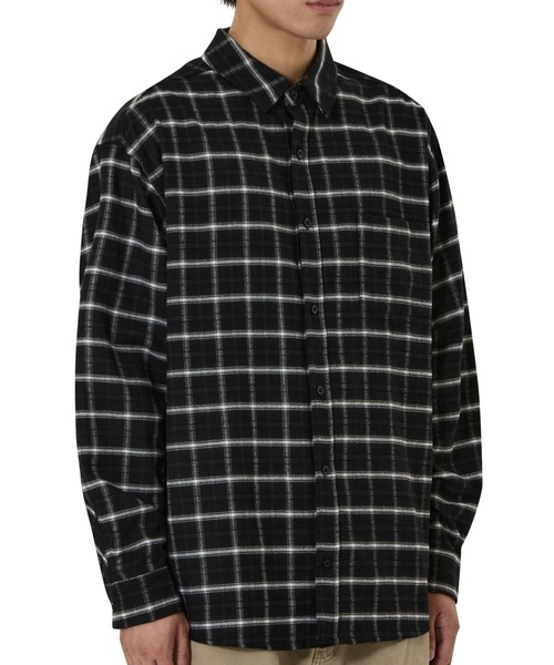 OY(オーワイ)の「『OY/オーワイ』HEAVY CHECK SHIRT/ヘビー チェックシャツ(シャツ/ブラウス・レディース・ブラック/グレー・M/L)」の4枚目の写真