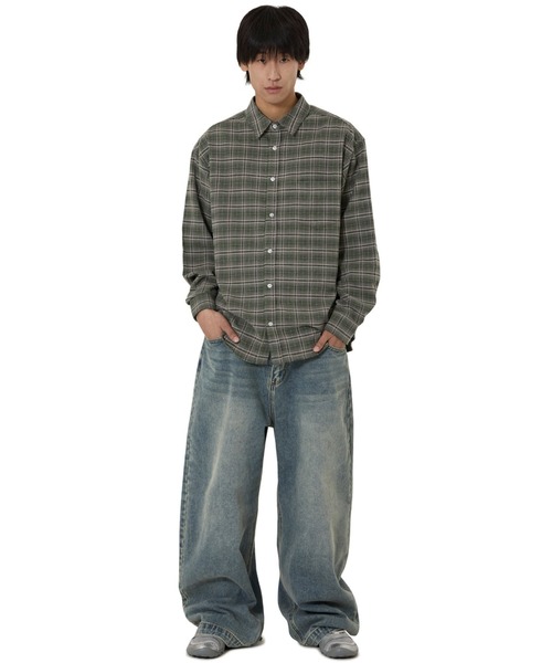 OY(オーワイ)の「『OY/オーワイ』HEAVY CHECK SHIRT/ヘビー チェックシャツ(シャツ/ブラウス・レディース・ブラック/グレー・M/L)」の13枚目の写真