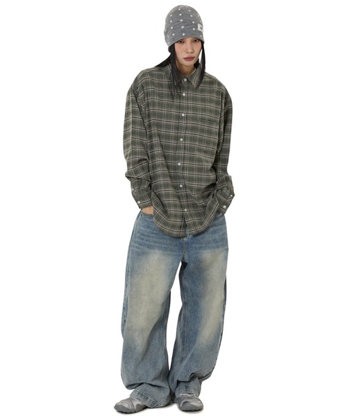 OY(オーワイ)の「『OY/オーワイ』HEAVY CHECK SHIRT/ヘビー チェックシャツ(シャツ/ブラウス・レディース・ブラック/グレー・M/L)」の12枚目の写真