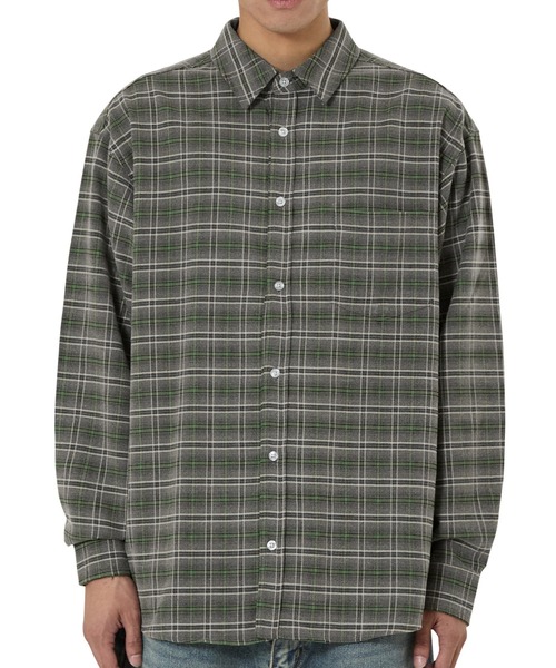 OY(オーワイ)の「『OY/オーワイ』HEAVY CHECK SHIRT/ヘビー チェックシャツ(シャツ/ブラウス・レディース・ブラック/グレー・M/L)」の8枚目の写真