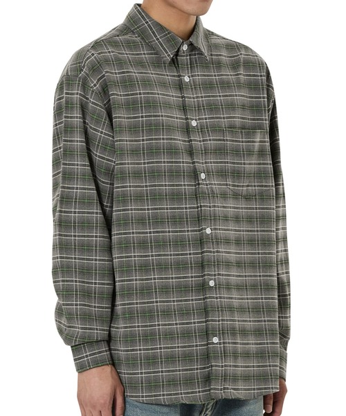 OY(オーワイ)の「『OY/オーワイ』HEAVY CHECK SHIRT/ヘビー チェックシャツ(シャツ/ブラウス・レディース・ブラック/グレー・M/L)」の9枚目の写真