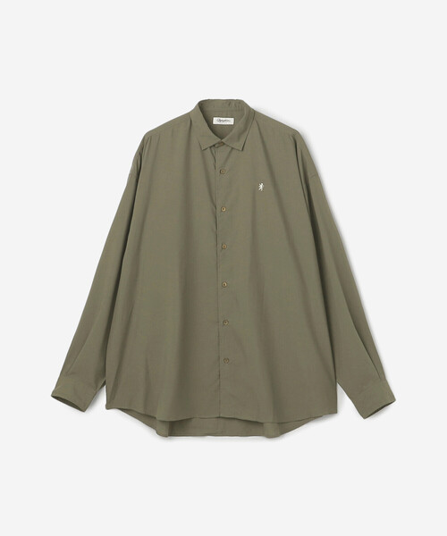 GYMPHLEX(ジムフレックス)の「Gymphlex | ポリエステルスパン レギュラーカラーシャツ MEN(シャツ/ブラウス・メンズ・サックスブルー/カーキ・M/L)」の2枚目の写真