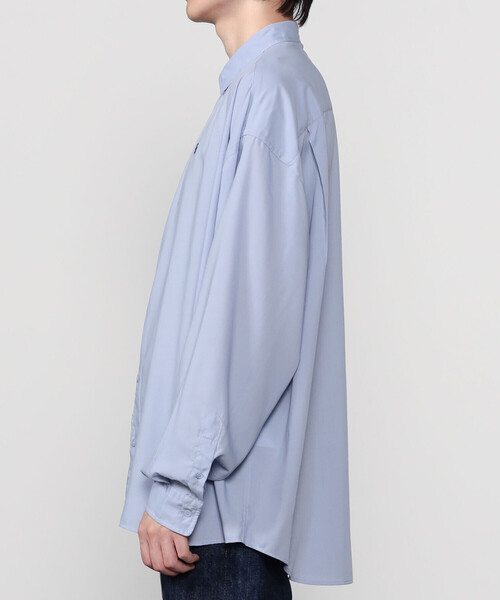 GYMPHLEX(ジムフレックス)の「Gymphlex | ポリエステルスパン レギュラーカラーシャツ MEN(シャツ/ブラウス・メンズ・サックスブルー/カーキ・M/L)」の6枚目の写真