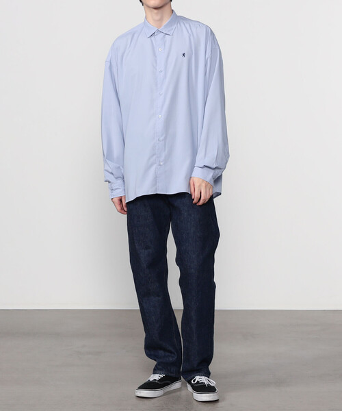 GYMPHLEX(ジムフレックス)の「Gymphlex | ポリエステルスパン レギュラーカラーシャツ MEN(シャツ/ブラウス・メンズ・サックスブルー/カーキ・M/L)」の3枚目の写真