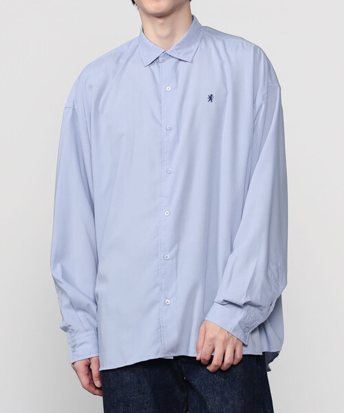 GYMPHLEX(ジムフレックス)の「Gymphlex | ポリエステルスパン レギュラーカラーシャツ MEN(シャツ/ブラウス・メンズ・サックスブルー/カーキ・M/L)」の1枚目の写真