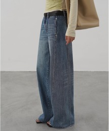 リベットワイドジーンズ EM25a058【EIGHTHMONTH】