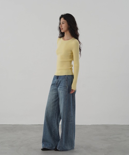 EIGHTHMONTH（エイスマンス）の「リベットワイドジーンズ EM25a058【EIGHTHMONTH】（デニムパンツ・レディース・ブルー・S/M/L）」の8枚目の写真